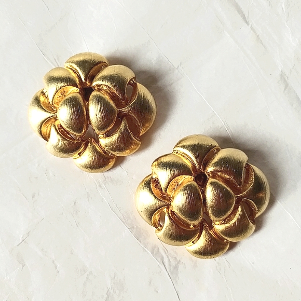 MUSI SHOE CLIPS - VINTAGE GOLDTONE BRUSHED FINISH - Picture 5 of 5